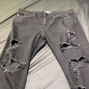 Forever 21 Black Distressed/Ripped jeans